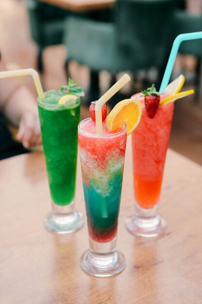 Alcohol cocktail drink on the table in restaurant