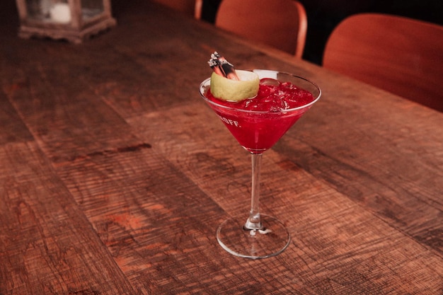 Alcohol cocktail drink on the table in restaurant