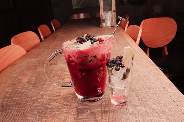 Alcohol cocktail drink on the table in restaurant