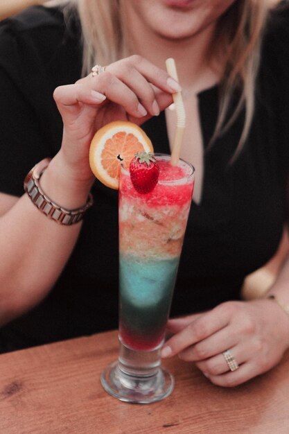 Alcohol cocktail drink on the table in restaurant