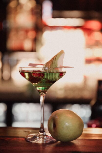 Alcohol cocktail drink on the table in restaurant