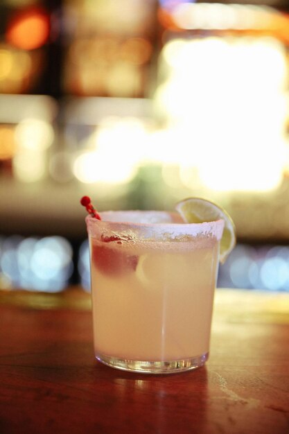 Alcohol cocktail drink on the table in restaurant