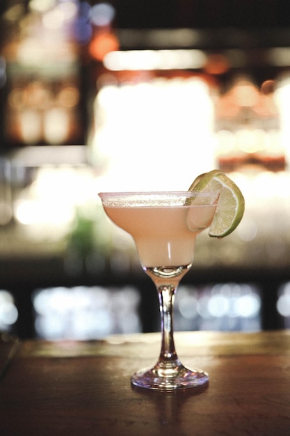 Alcohol cocktail drink on the table in restaurant