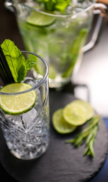 Alcohol cocktail drink on the table in restaurant