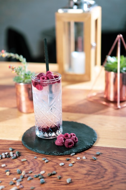 Alcohol cocktail drink on the table in restaurant