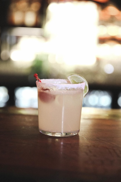 Alcohol cocktail drink on the table in restaurant