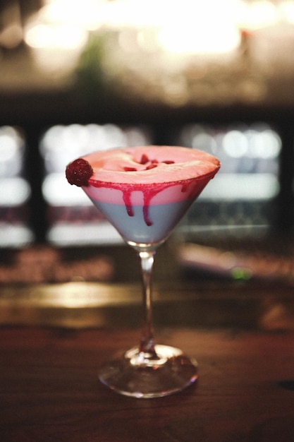 Alcohol cocktail drink on the table in restaurant