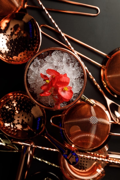 Alcohol cocktail on the table in bar