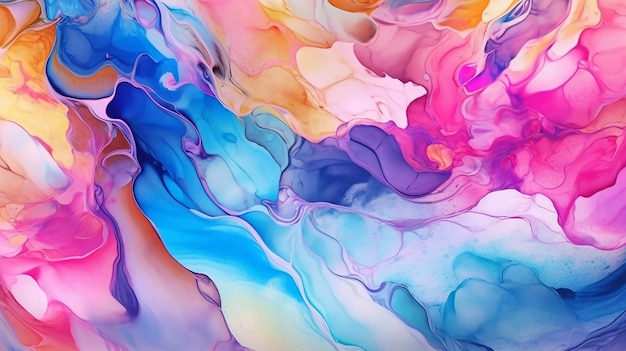 Alcohol ink art mixing liquid paints modern abstract Generative AI