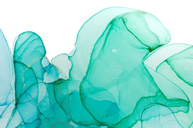 Alcohol ink blue and green abstract