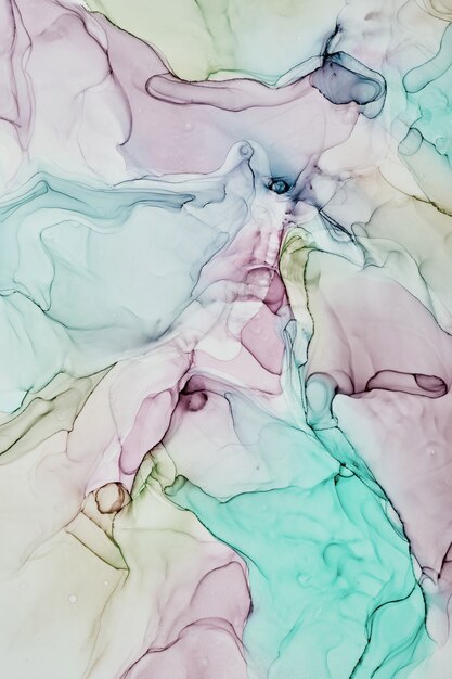 Photo alcohol ink colors translucent. abstract multicolored marble texture background. design wrapping paper, wallpaper. mixing acrylic paints. modern fluid art. alcohol ink pattern