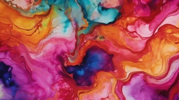 Alcohol ink colors translucent abstract multicolored marble texture background