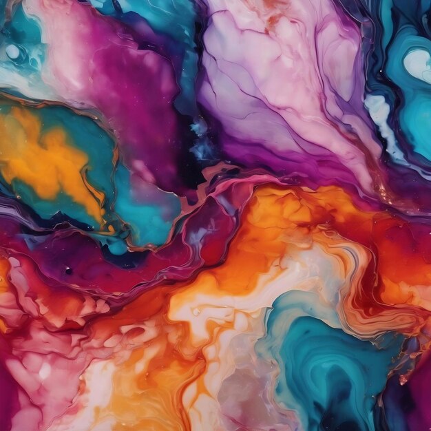 Alcohol ink colors translucent abstract multicolored marble texture background