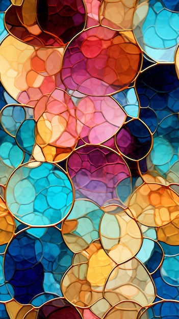 Alcohol Ink Effect with Scattered Circles