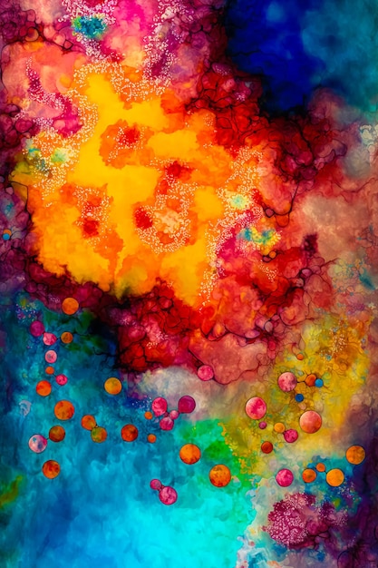 Alcohol ink painting. ai generated