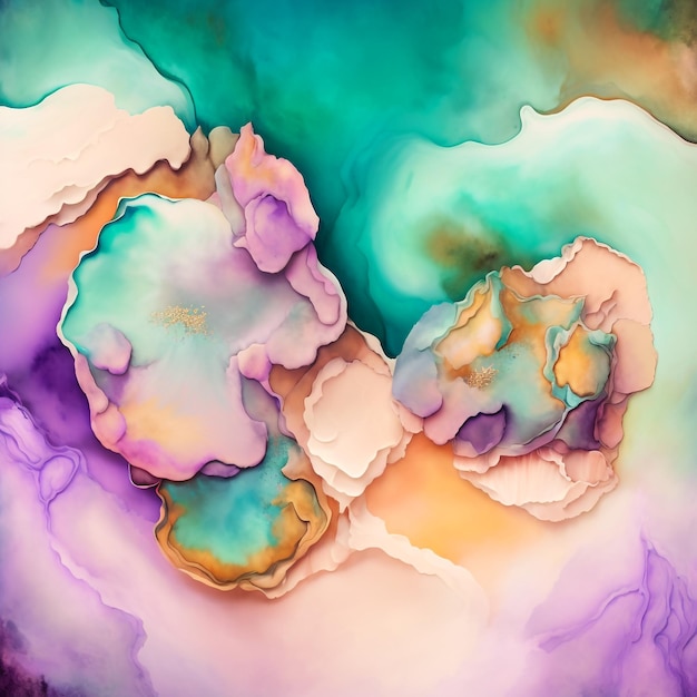 Alcohol Ink Pastel Background