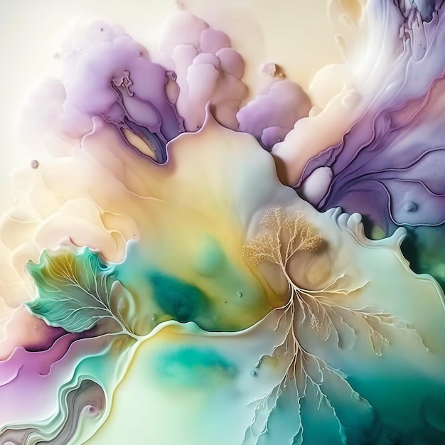 Alcohol Ink Pastel Background