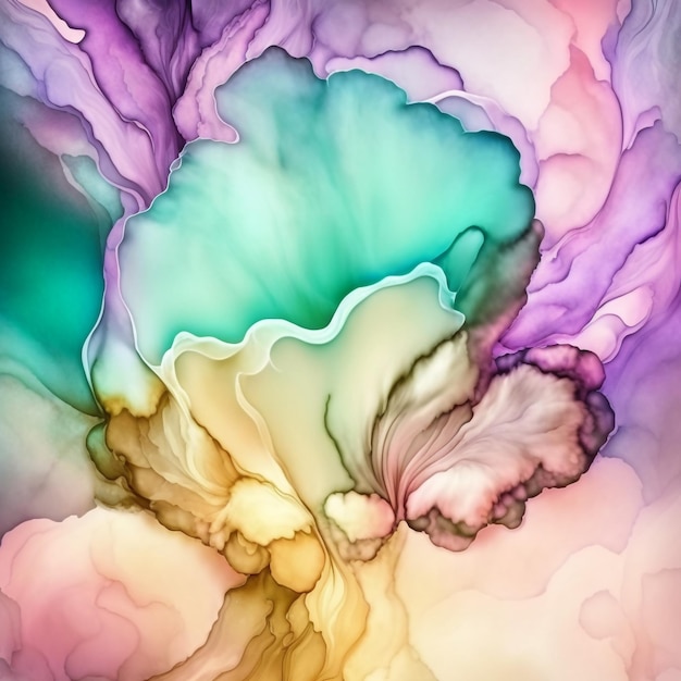 Alcohol Ink Pastel Background