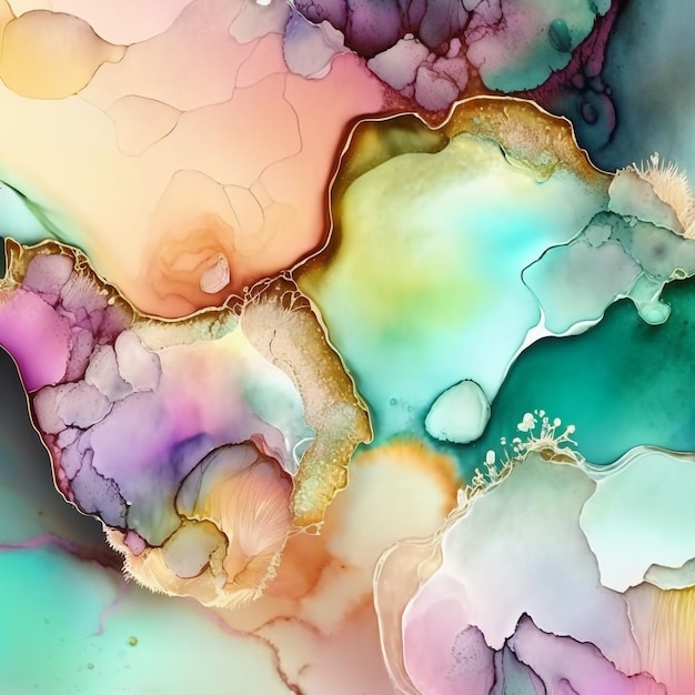 Alcohol Ink Pastel Background