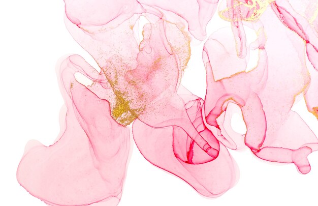 Alcohol ink pink abstract