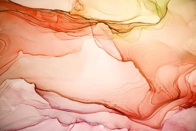 Alcohol ink sea texture. Abstract Splash Liquid ethereal swirl. Fragment of artwork.