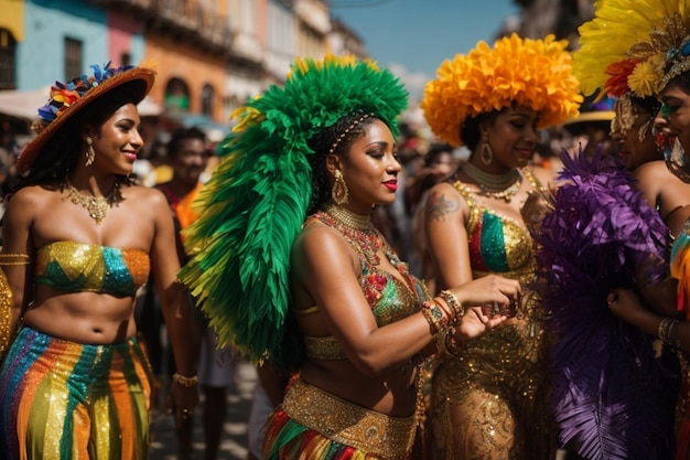 Photo alegria de viver o carnaval como celebracao da existencia