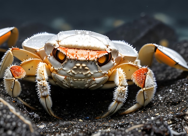 Alert ghost crab