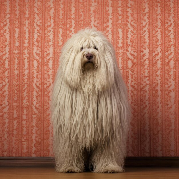 Foto allerta komondor nello studio