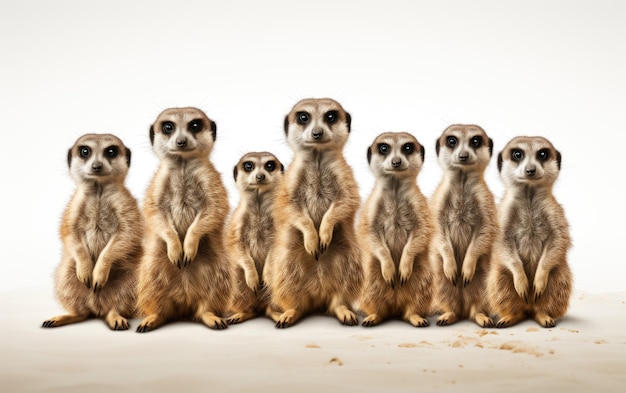 Alert Meerkats in the Desert