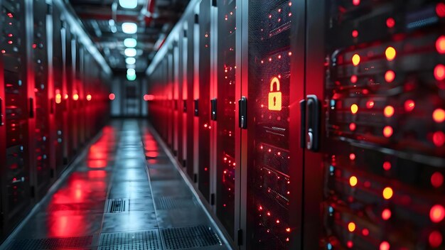 alerting to hacking attempt with warning symbol network security system detection concept cybersecurity hacking attempt warning symbol network security system detection