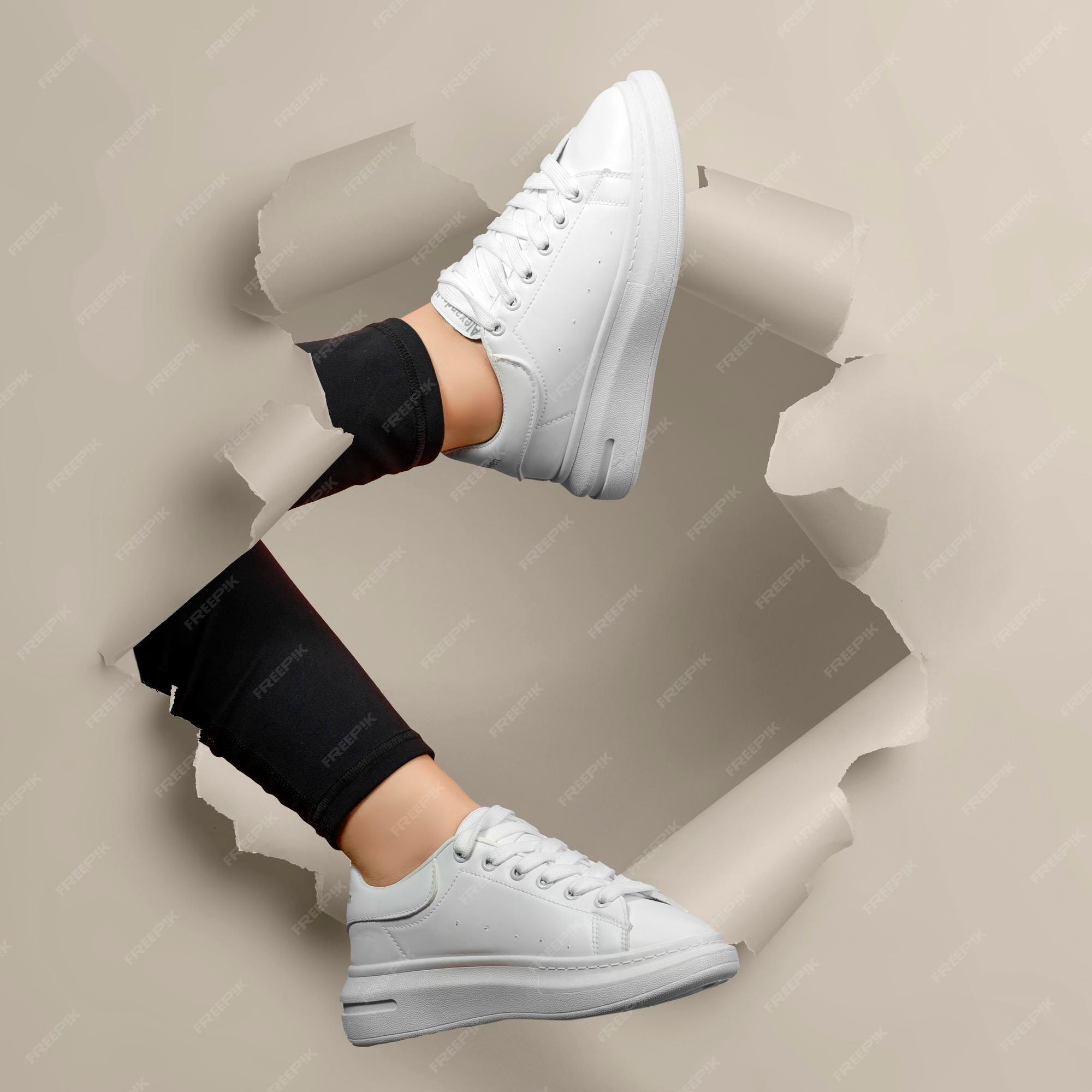 Premium Photo | Alexander mcqueen women shoes leather sneakers white high  fashion streetwear trend