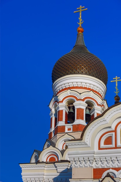 Alexander Nevsky Cathedral and Tallinn street