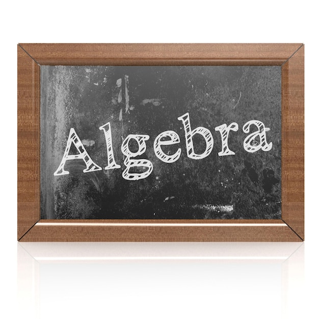 Algebra written on blackboard