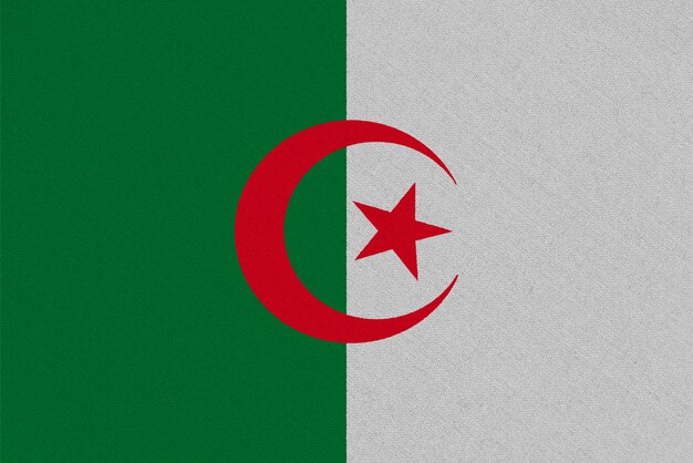 Algeria fabric flag