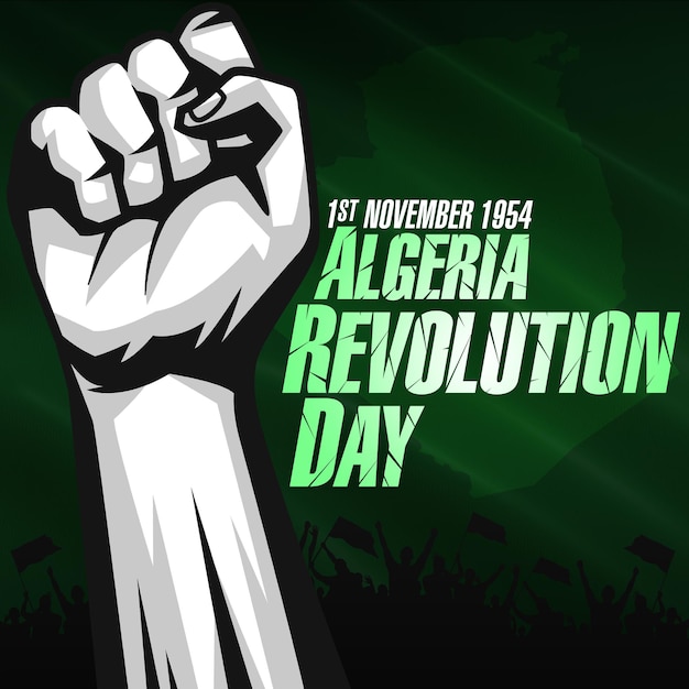 Algeria Revolution day 1st November Illustration