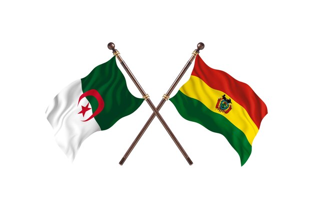 Algeria versus Bolivia Two Flags