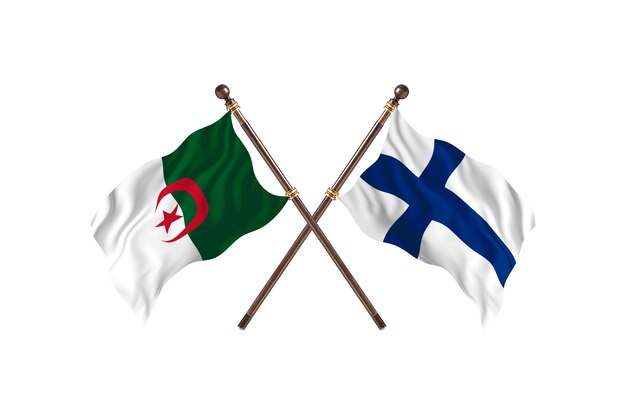 Algeria versus Finland Two Flags