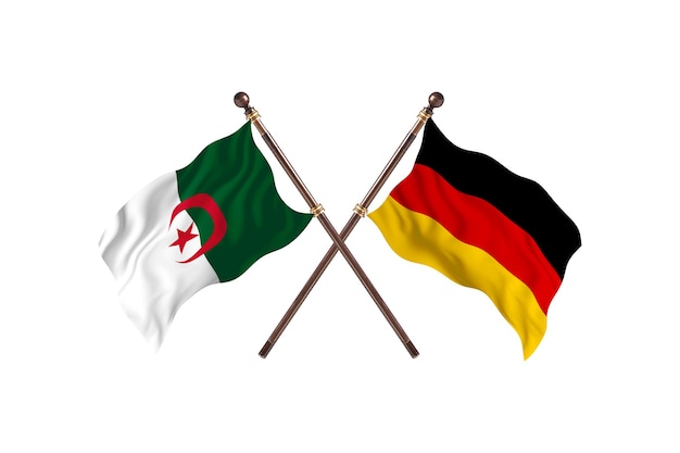 Algeria versus Germany Two Flags