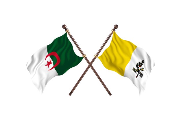アルジェリア対聖座2つの旗を見る