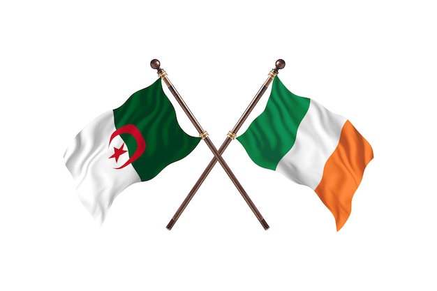 Algeria versus Ireland Two Flags