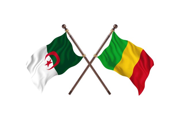 Algeria versus Mali Two Flags