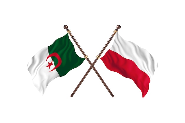 Algeria versus Poland Two Flags