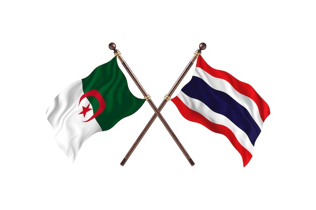 Algeria versus Thailand  Two Flags