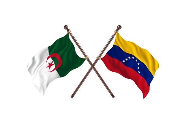 Algeria versus Venezuela Two Flags