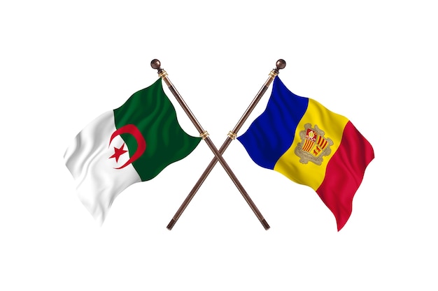 Algerije versus andorra two flags