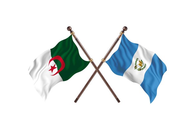 Algerije versus Guatemala Two Flags