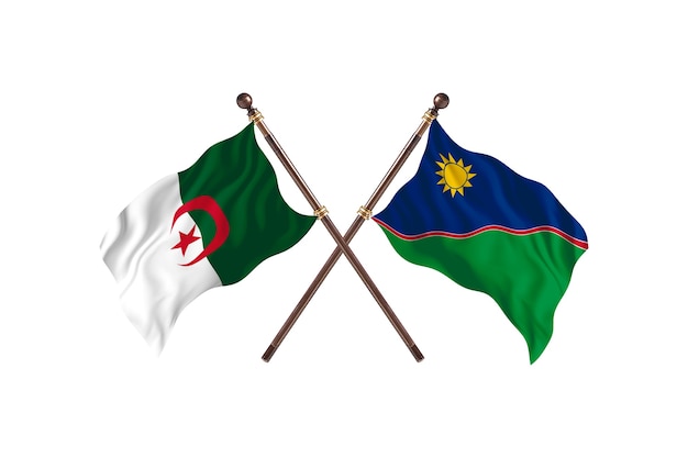 Algerije versus Namibië Two Flags