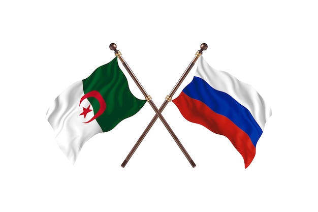 Algerije versus Rusland Two Flags