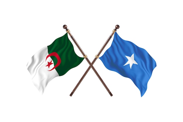 Algerije versus Somalië Two Flags