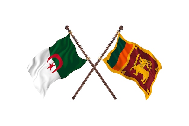 Algerije versus Sri Lanka Two Flags